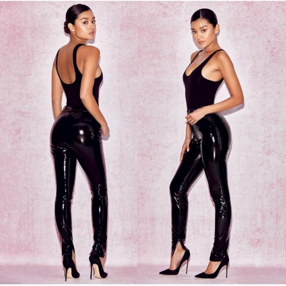 House of CB Pants - NWT HOUSE OF CB Haridan Vinyl Pant High Waisted Skinny Fit in Black Size M
